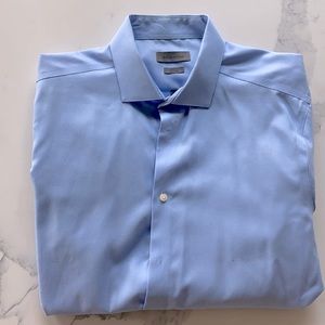 Calvin Klein dress shirt, lightly worn, 34/35, size 17 neck, blue